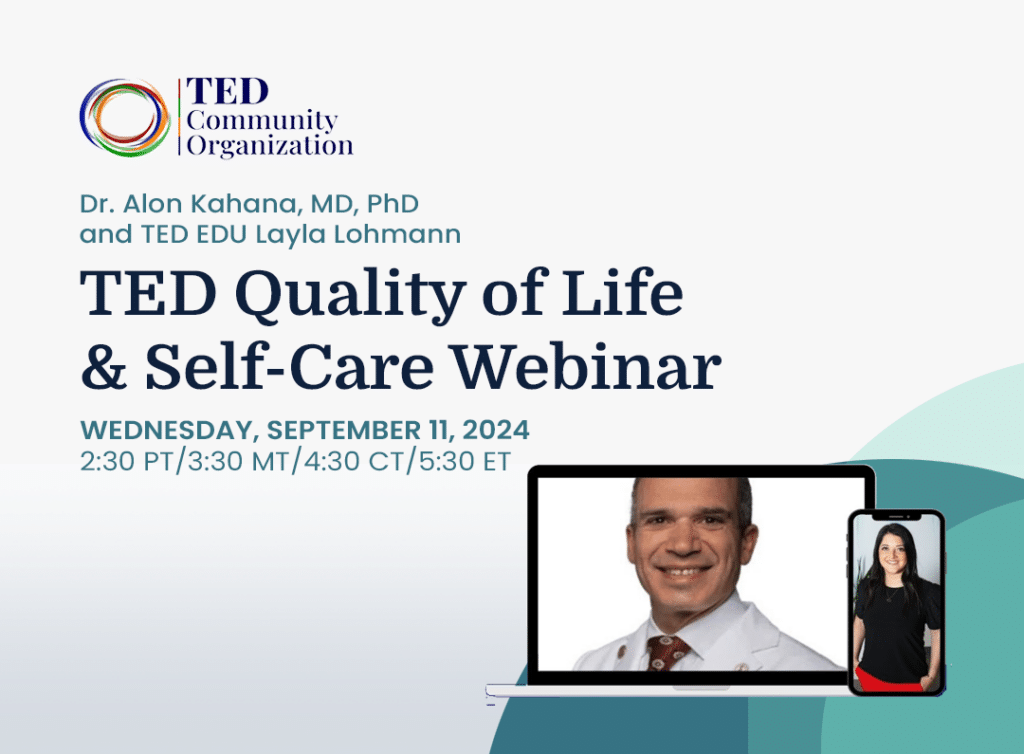 TED Quality of Life Webinar Sept 11, 2024 Promotional Image